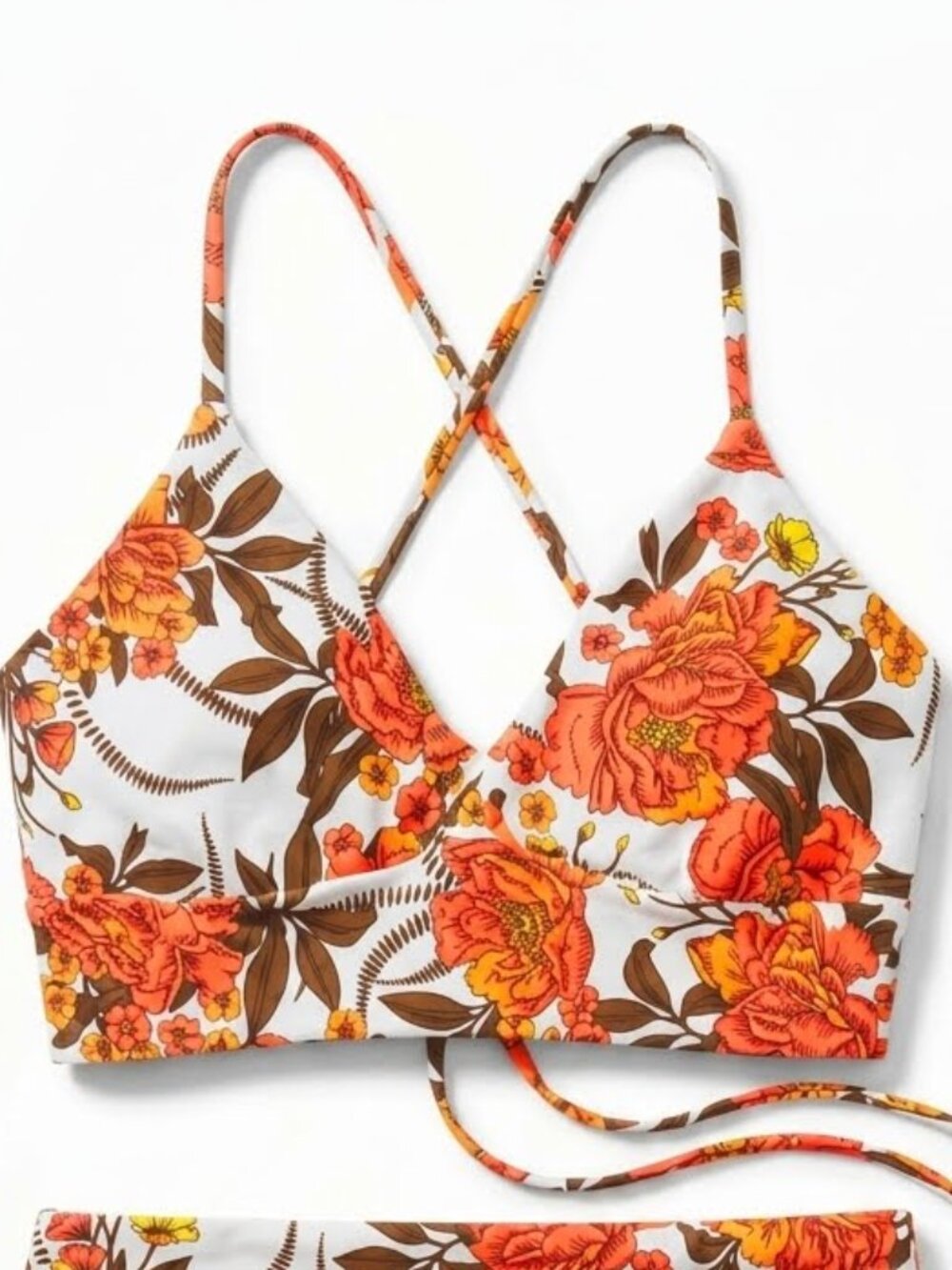 NWT Maaji Lattice Back Longline Bikini Top XL